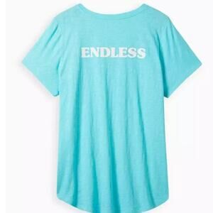 Torrid heritage slub blue vneck classic fit Potential graphic pocket t woman 3X